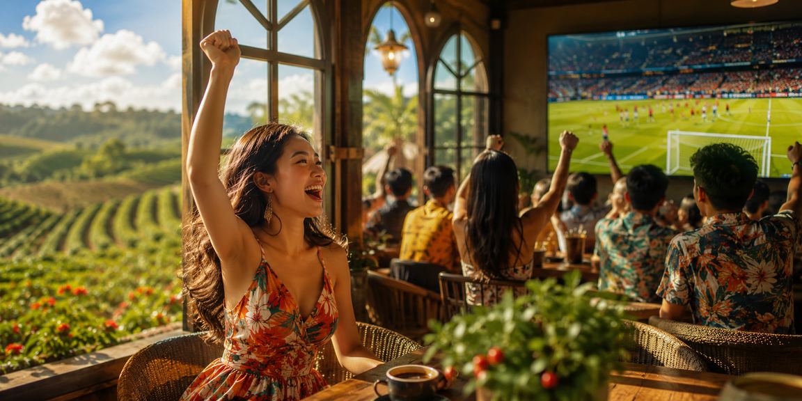 Người dùng tại Buôn Ma Thuột thư giãn bên ly cà phê và theo dõi trận đấu cá cược trực tuyến