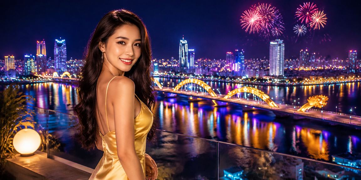Màn hình ứng dụng casino sáng rực neon về đêm tại Đà Nẵng, gợi cảm giác live casino trên mobile